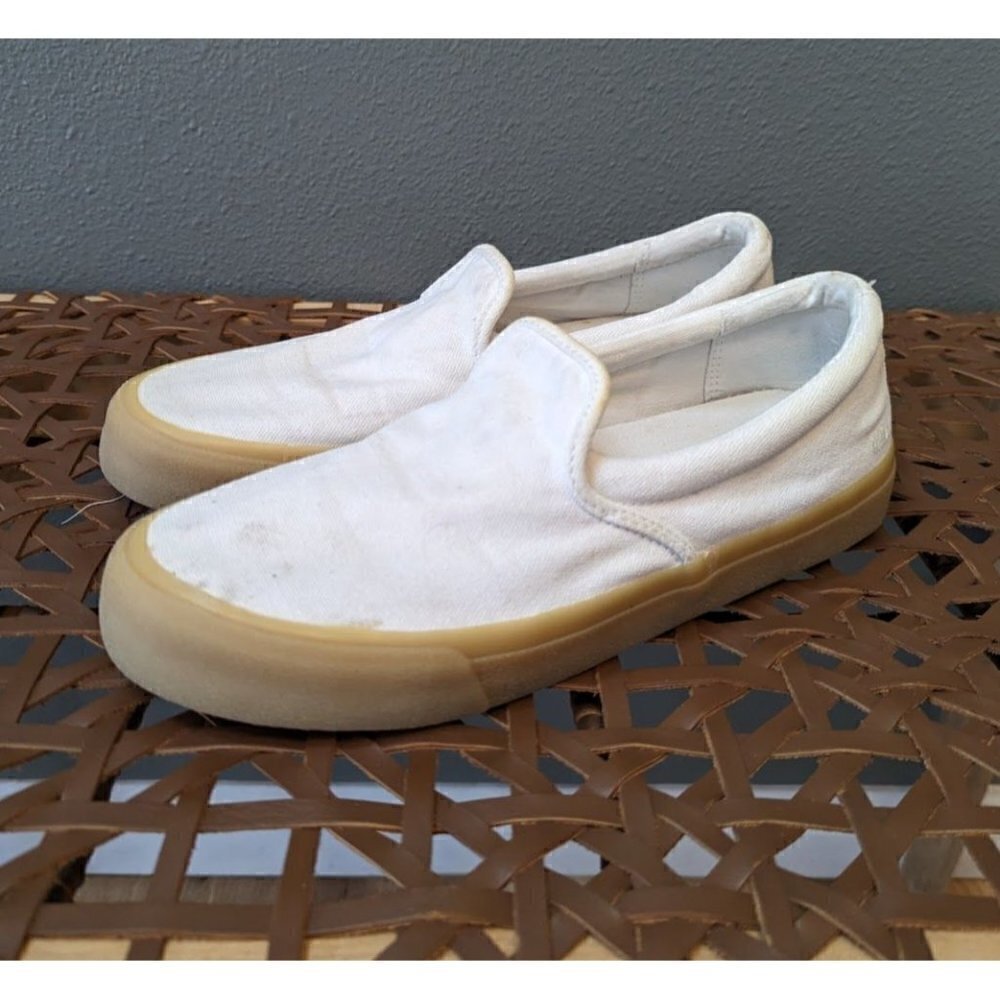 Madewell Sidewalk Slip On Sneakers White Gum Loafer Shoes Casual Womens 8.5